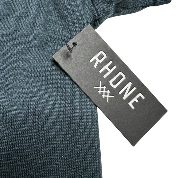 RHONE Navy Blue Compass Knit Tee Deep Sea Blue Men's Size Large NWT Career Basic - Picture 4 of 10